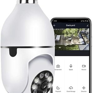 Caméra wifi panoramique de sécurité à ampoule